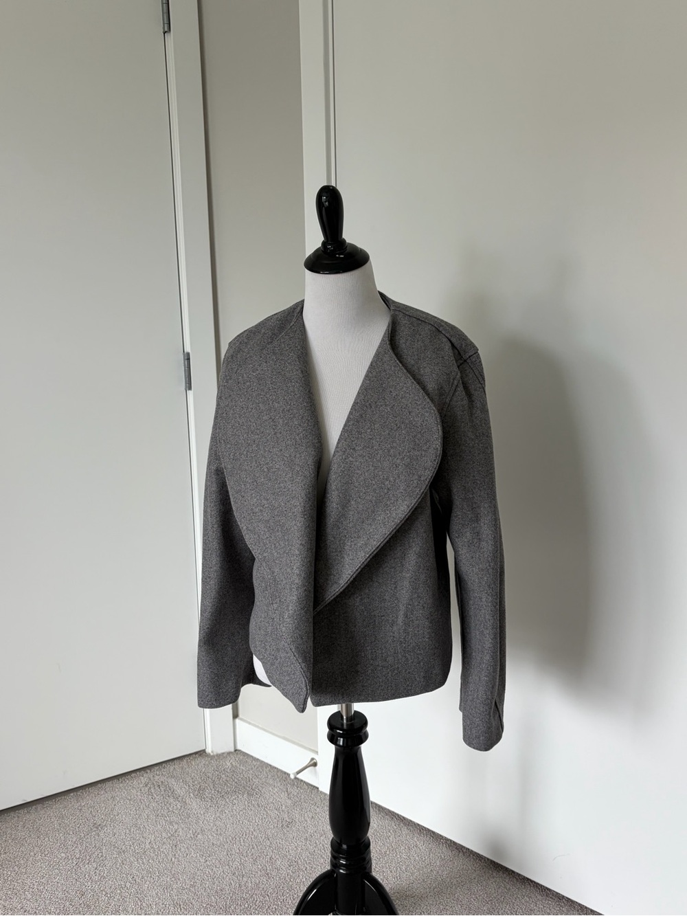New with tags H&M Grey Draped Open-Front Jacket XS